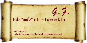 Gömöri Florentin névjegykártya